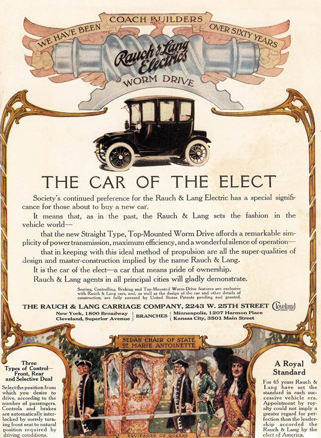 Ad For 1914 Rauch & Langs, Featuring the New Worm Drive